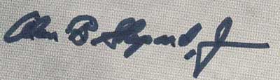 Alan B. Shepard Astronaut Autopen
