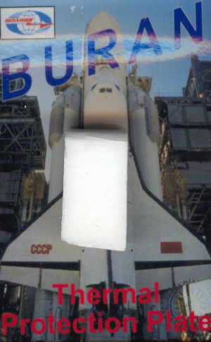 A piece of Thermal Protection Tile made for use on the Buran Orbiter