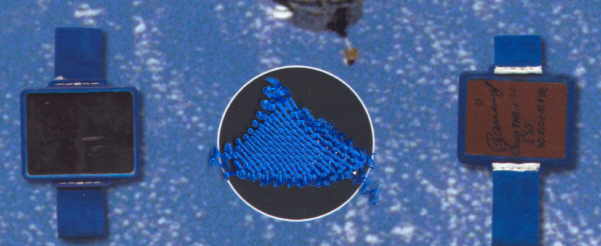 This is a piece of wrist mirror strap worn by Astronaut Sergei Zalyotin during the TMA Mission to the international Space Station in October/November 2002